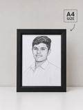 Personalized Pencil Portrait with Frame | Custom Photo Sketch